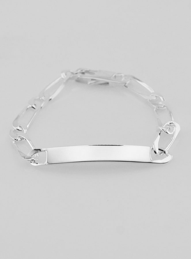 Braccialetto Uomo in Argento - Maglia Figaro 6mm (pic 4)