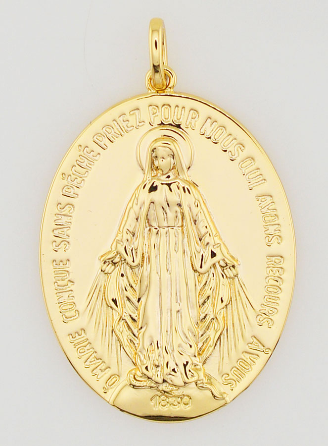 Medaglia Miracolosa Finitura Oro 18k - 20mm (pic 3)