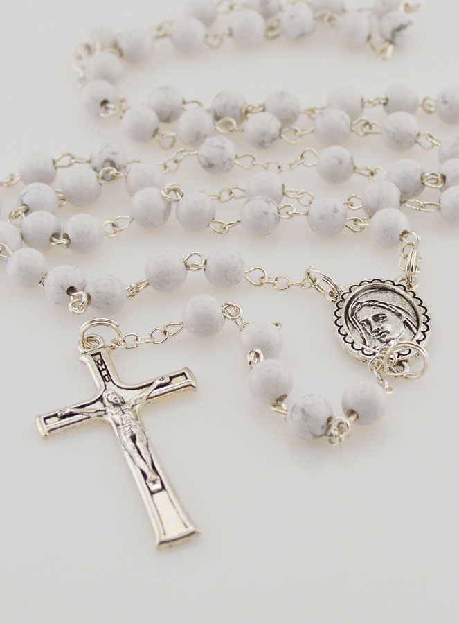 Rosario in Pietre Naturali - Howlite (pic 2)