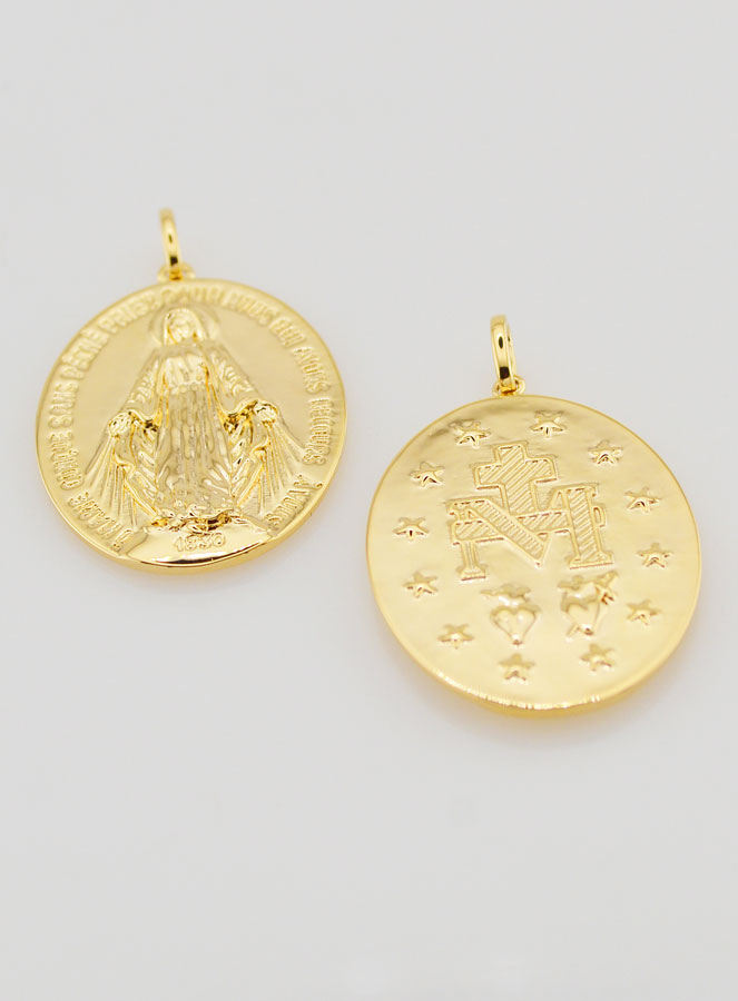 Medaglia Miracolosa Finitura Oro 18k Premium - 20mm (pic 2)