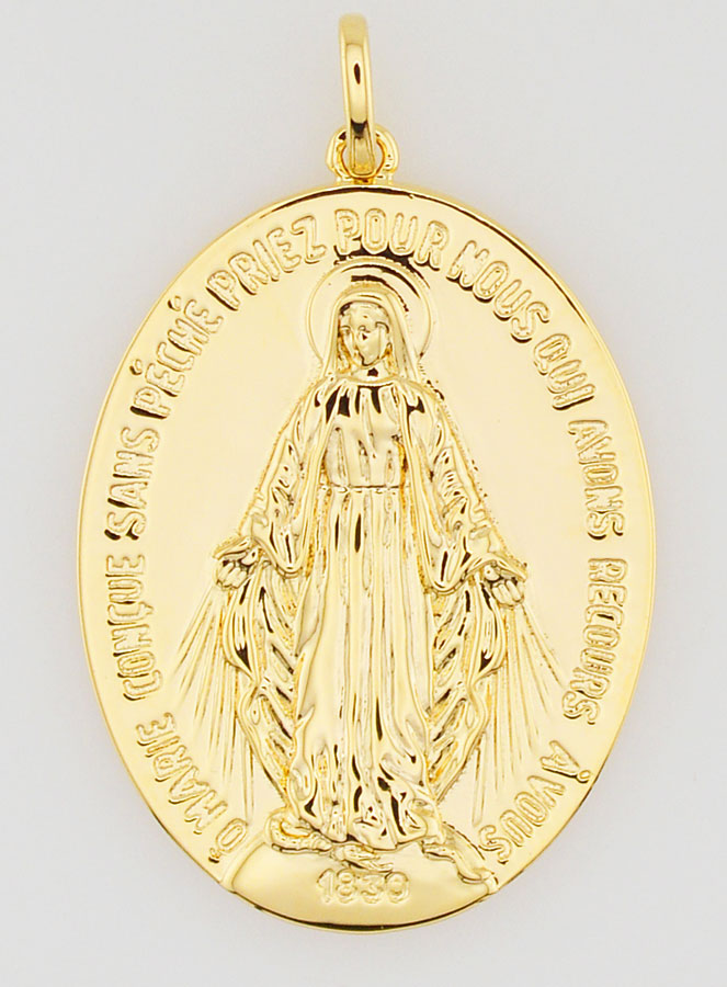 Medaglia Miracolosa Finitura Oro 18k Premium - 20mm (pic 3)