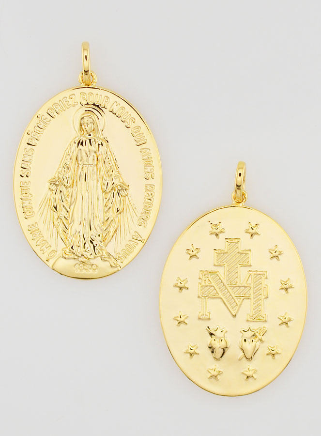 Medaglia Miracolosa Finitura Oro 18k Premium - 12mm (pic 1)