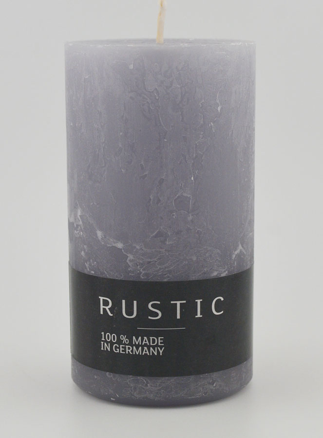 Candela Decorazione Rustica 38 Ore - Grigio (pic 1)