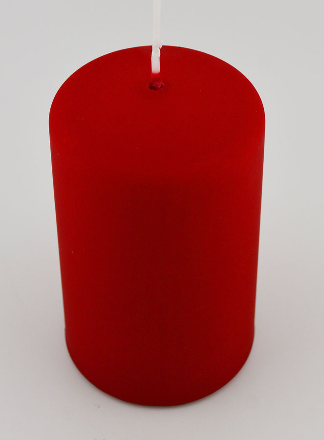 Candela Decorativa Effetto Velluto Opaco - Rosso (pic 2)