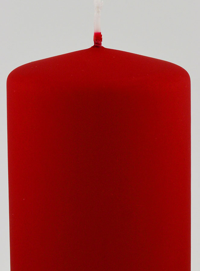 Candela Decorativa Effetto Velluto Opaco - Rosso (pic 3)