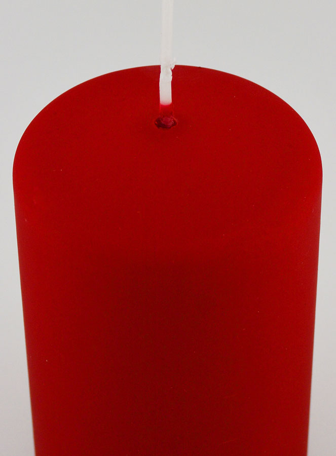 Candela Decorativa Effetto Velluto Opaco - Rosso (pic 4)
