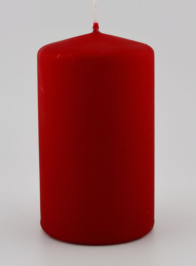 Candela di Natale Effetto Velluto - Rossa (pic 1)