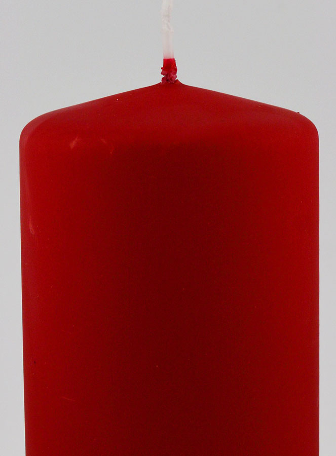 Candela di Natale Effetto Velluto - Rossa (pic 3)