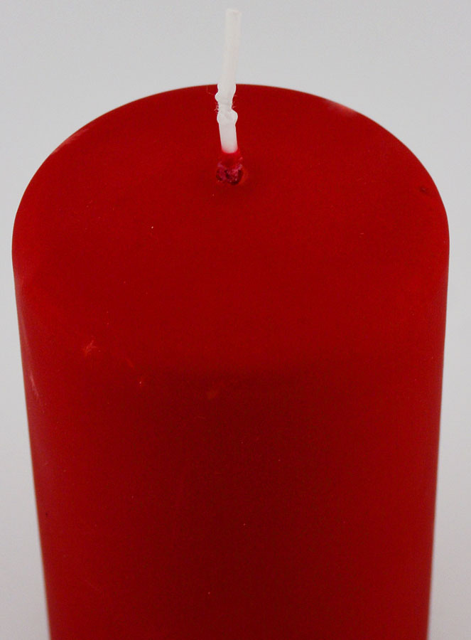 Candela di Natale Effetto Velluto - Rossa (pic 4)