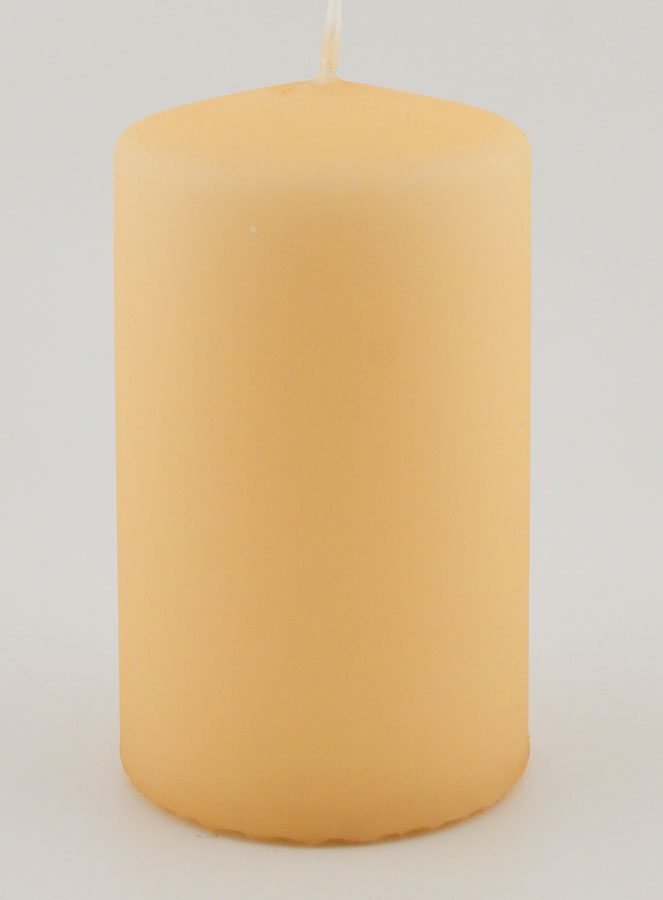 Candela Decorativa Effetto Velluto Opaco - Beige (pic 1)