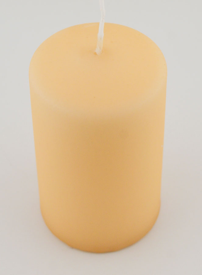 Candela Decorativa Effetto Velluto Opaco - Beige (pic 2)