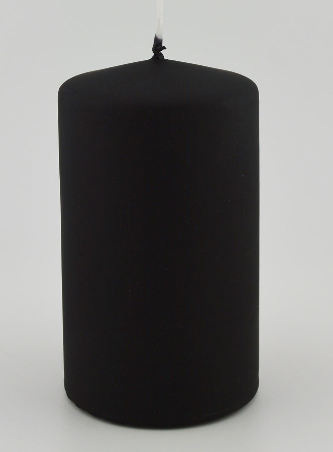 Candela Decorativa Effetto Velluto Opaco - Nero (pic 1)
