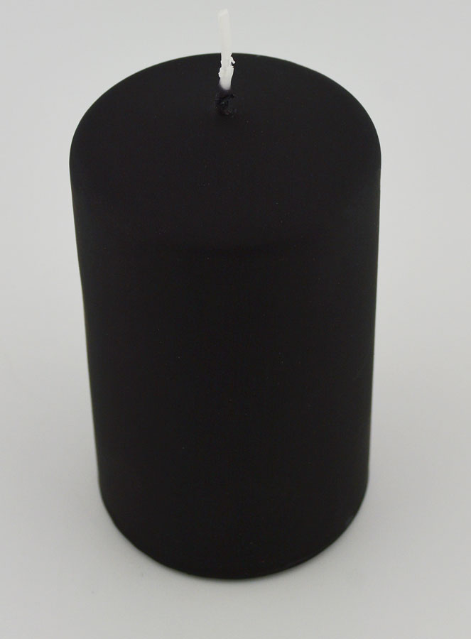 Candela Decorativa Effetto Velluto Opaco - Nero (pic 2)