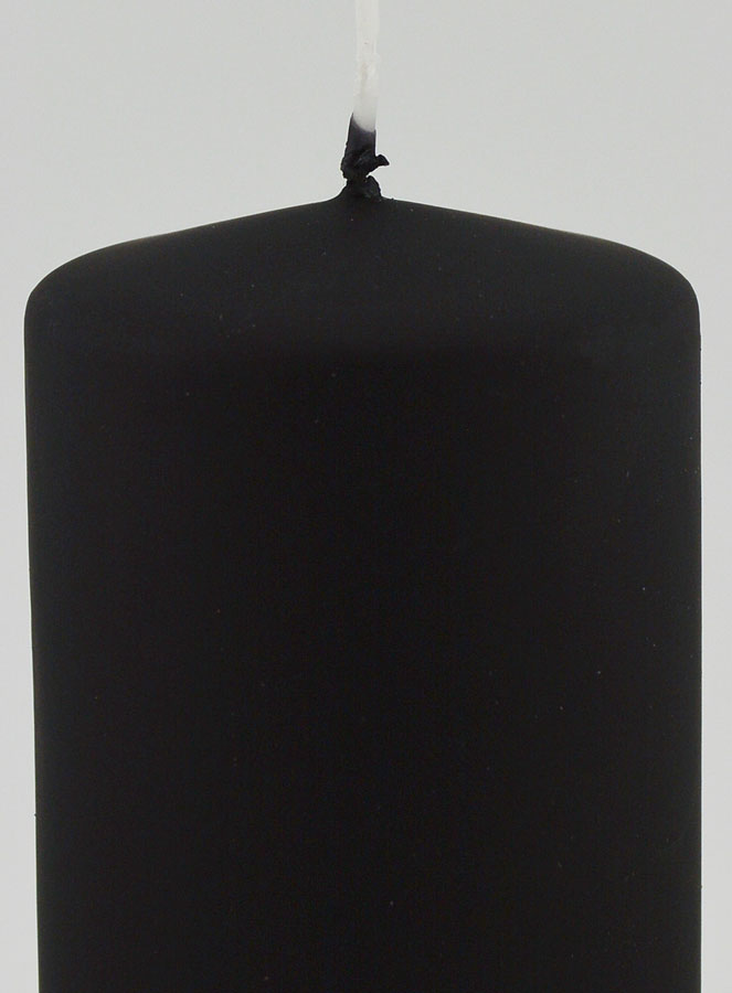 Candela Decorativa Effetto Velluto Opaco - Nero (pic 3)