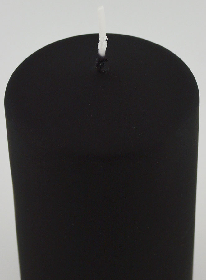 Candela Decorativa Effetto Velluto Opaco - Nero (pic 4)