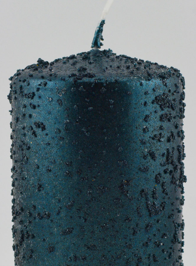 Candela Decorativa Glitterata - Blu Verde (pic 3)