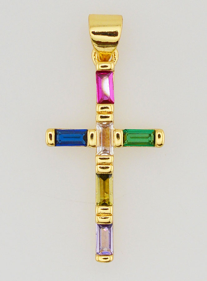 Ciondolo Croce Multicolore (pic 1)