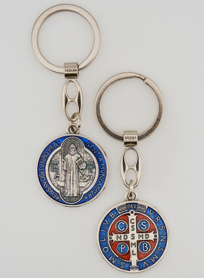 Portachiavi Medaglia di San Benedetto Colorata (pic 3)