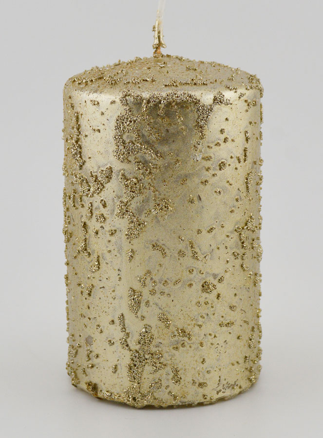 Candela Decorativa Glitterata - Champagne (pic 1)