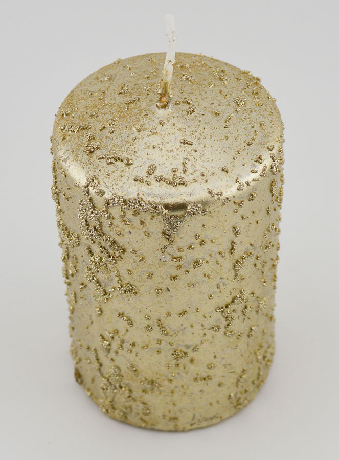 Candela di Natale con Glitter - Champagne (pic 2)