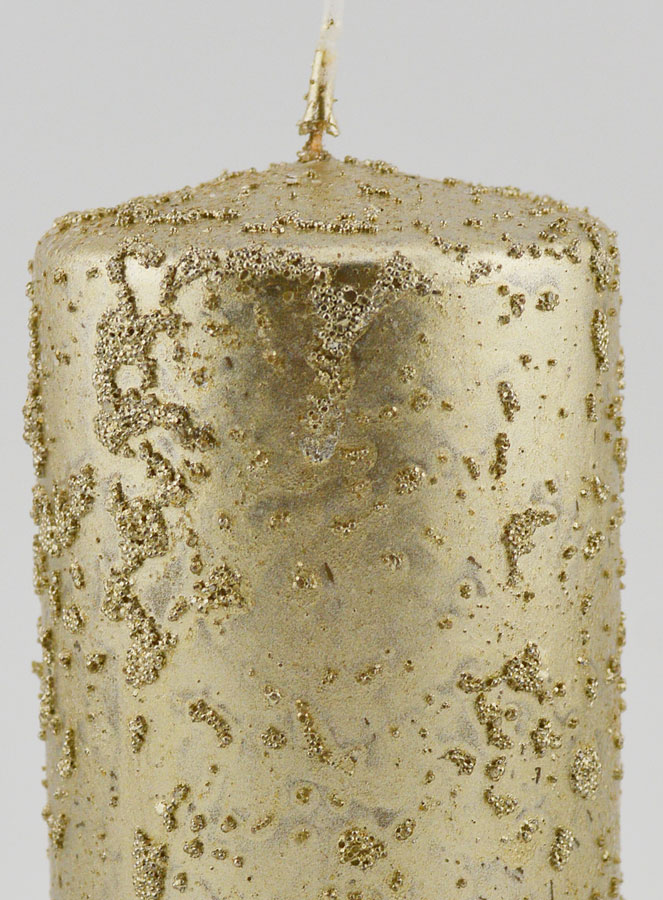 Candela di Natale con Glitter - Champagne (pic 3)