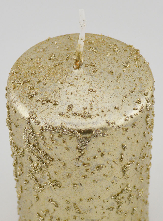 Candela di Natale con Glitter - Champagne (pic 4)