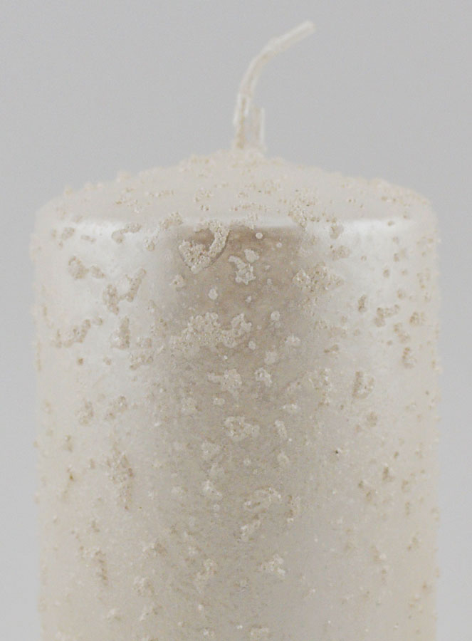 Candela Decorativa Glitterata - Bianco Perlato (pic 3)
