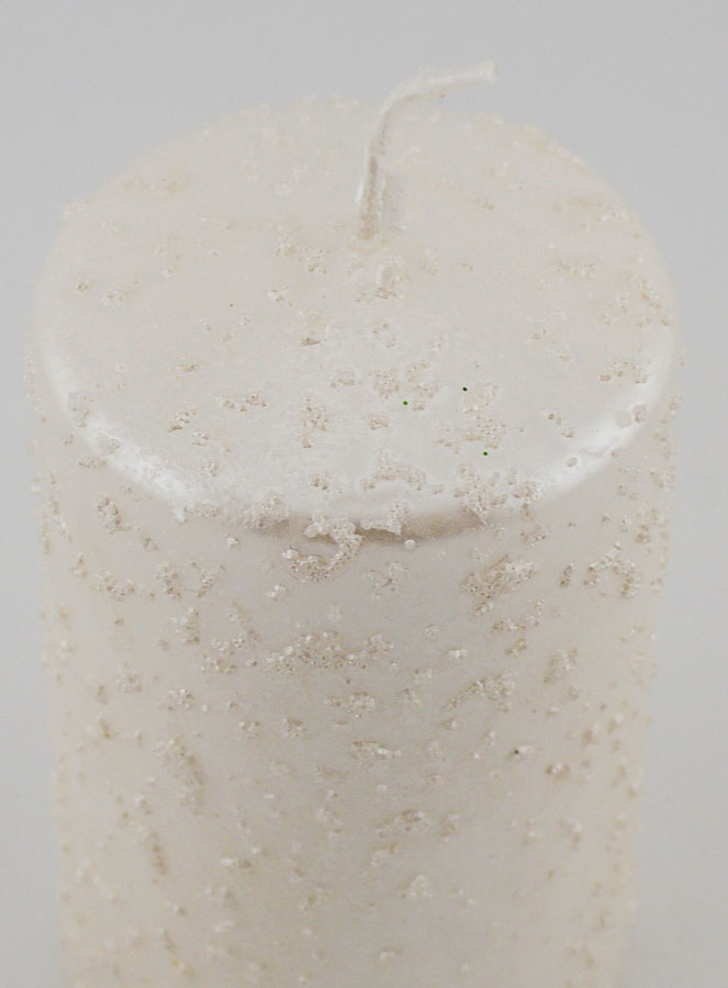 Candela Decorativa Glitterata - Bianco Perlato (pic 4)