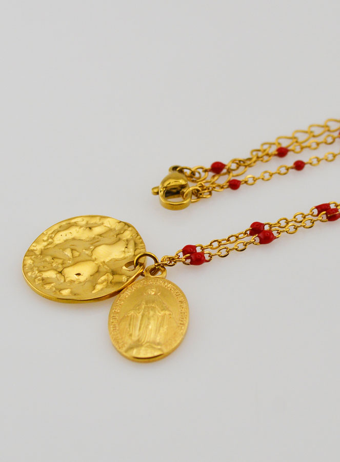 Collana Religiosa con Perline e Medaglia Miracolosa (pic 1)
