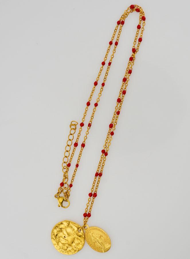 Collana Religiosa con Perline e Medaglia Miracolosa (pic 2)