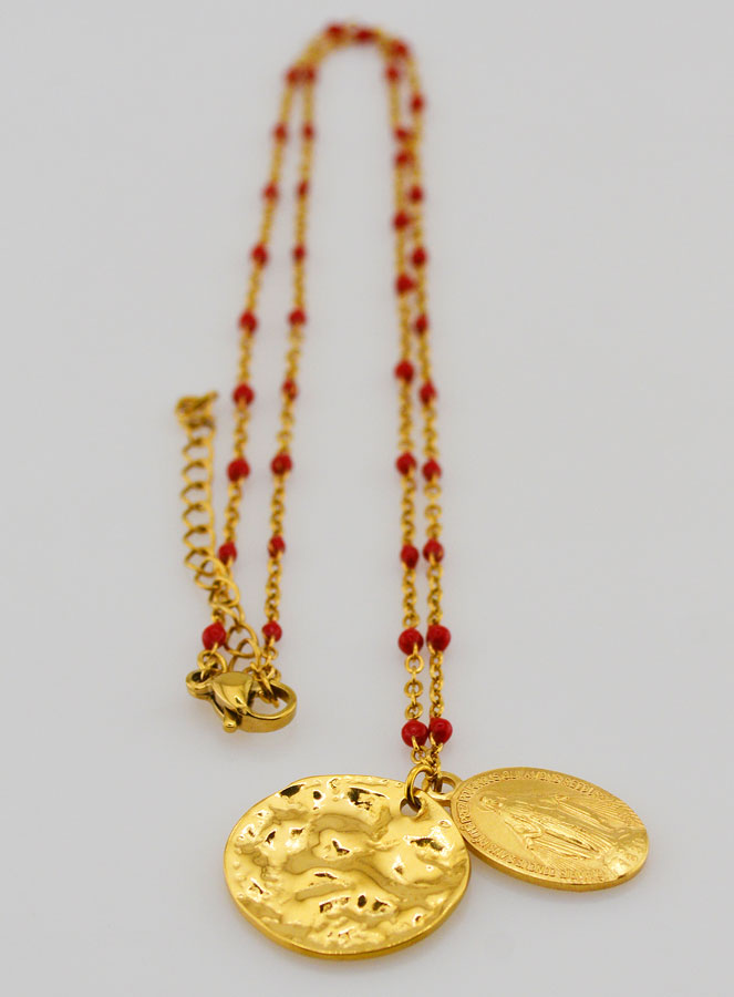 Collana Religiosa con Perline e Medaglia Miracolosa (pic 3)