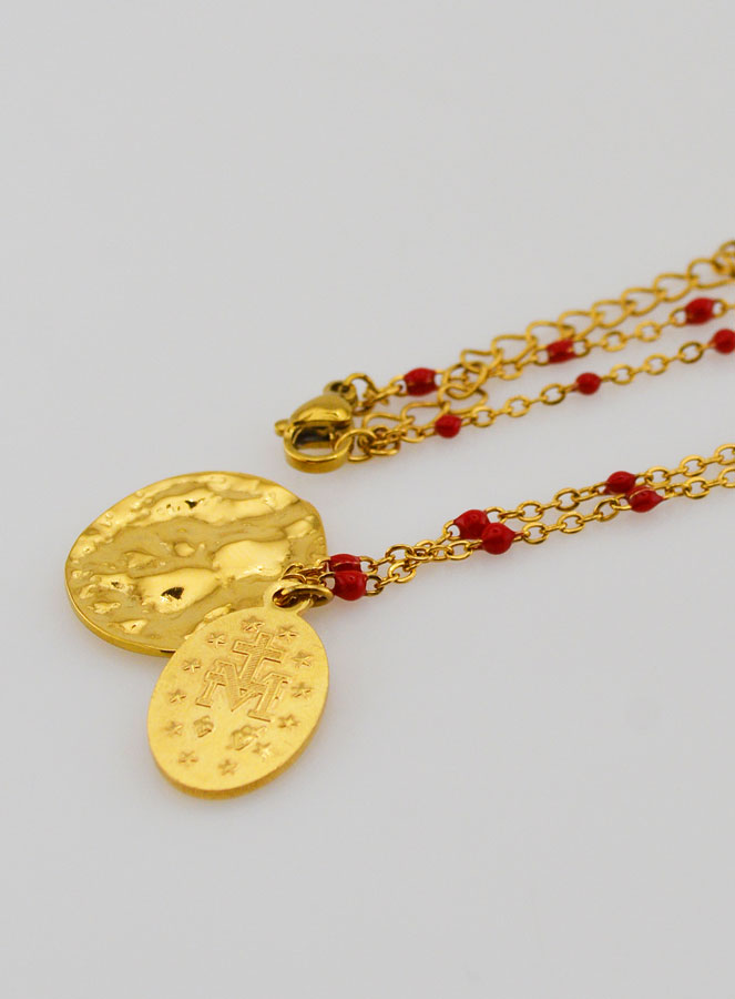 Collana Religiosa con Perline e Medaglia Miracolosa (pic 4)