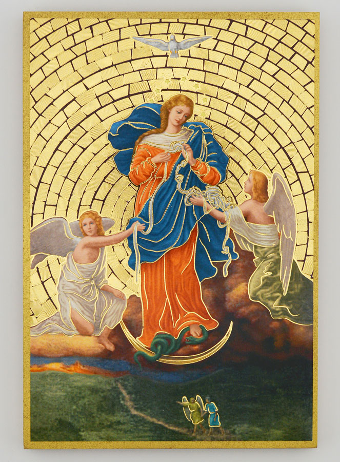 Quadretto Icona Maria che Scioglie i Nodi - 15 cm (pic 1)