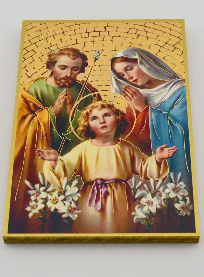 Quadretto Icona Sacra Famiglia - 15 cm (pic 2)