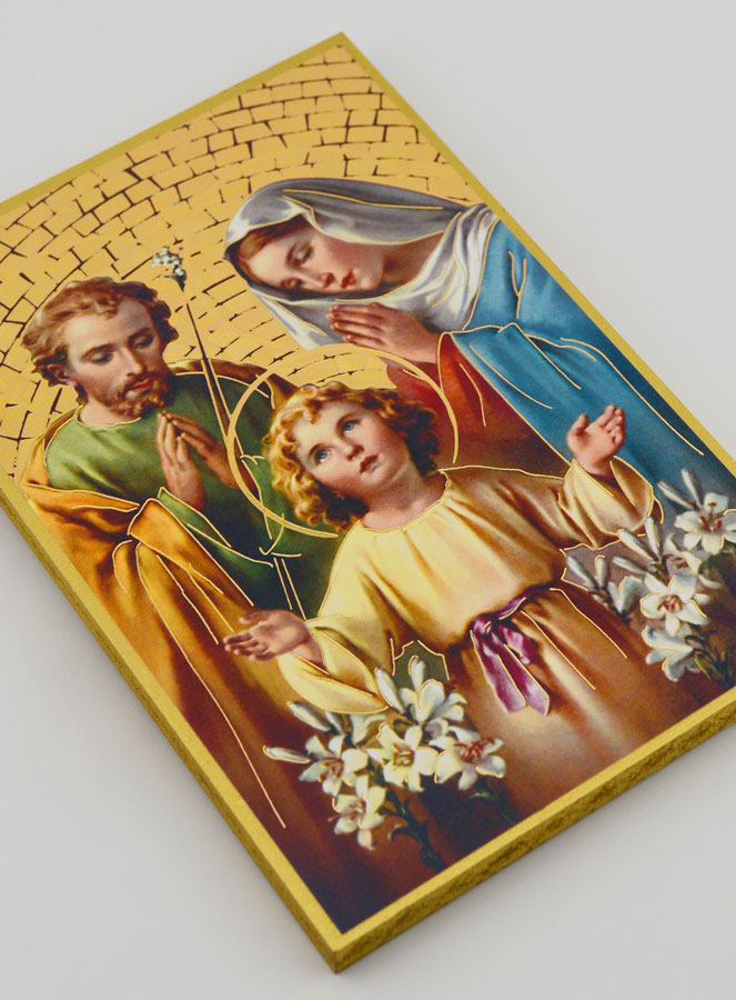 Quadretto Icona Sacra Famiglia - 15 cm (pic 3)
