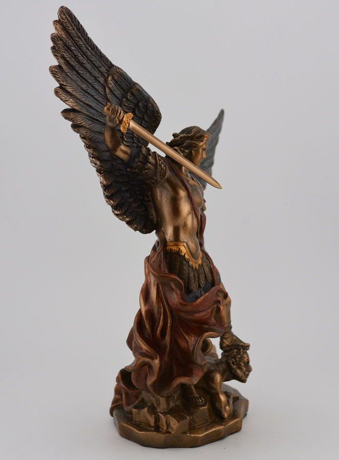 Statua Religiosa di San Michele Arcangelo in Bronzo - 20 cm (pic 3)