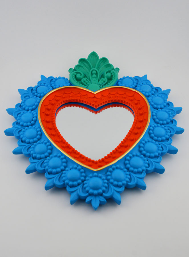 Ex Voto Specchio da Parete Colorato - 24 cm (pic 2)