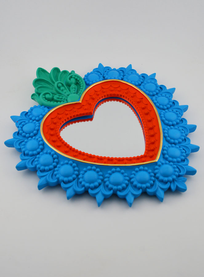 Ex Voto Specchio da Parete Colorato - 24 cm (pic 3)