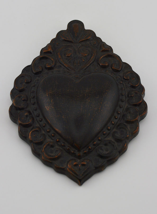 Ex Voto Murale Nero & Bronzo - 15 cm (pic 2)
