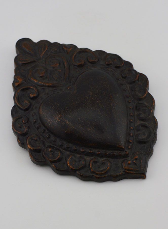 Ex Voto Murale Nero & Bronzo - 15 cm (pic 3)