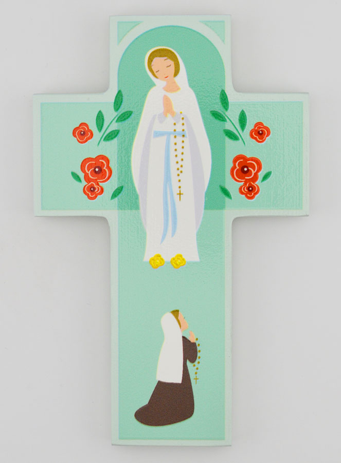 Croce per Bambini in Legno - Madonna di Lourdes (pic 1)