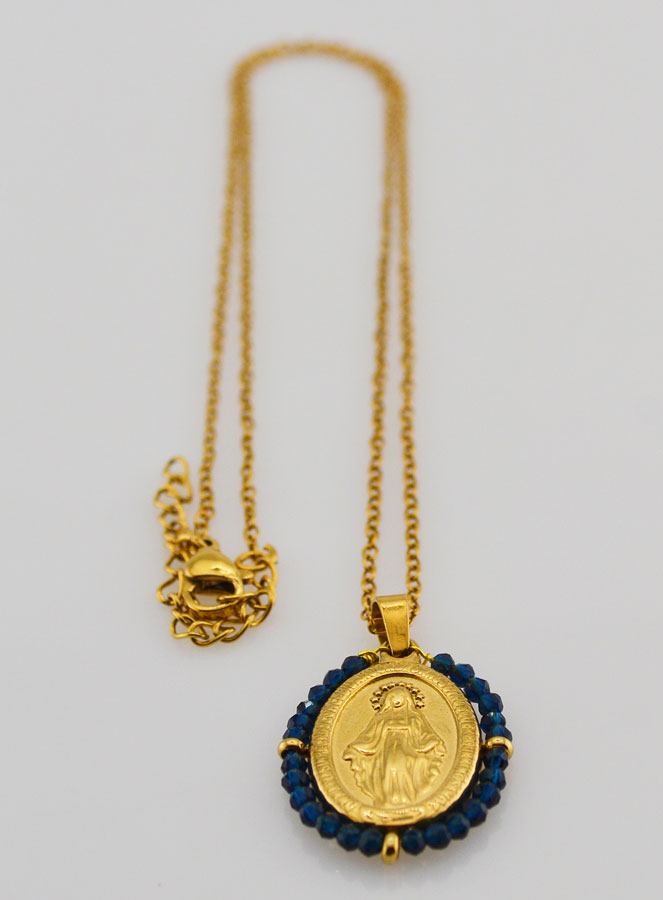 Collana Miracolosa - Perline Blu Navy (pic 3)