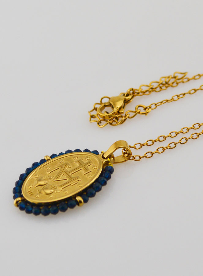 Collana Miracolosa - Perline Blu Navy (pic 4)