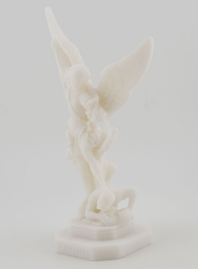 Statua di San Michele in Alabastro - 12 cm (pic 2)
