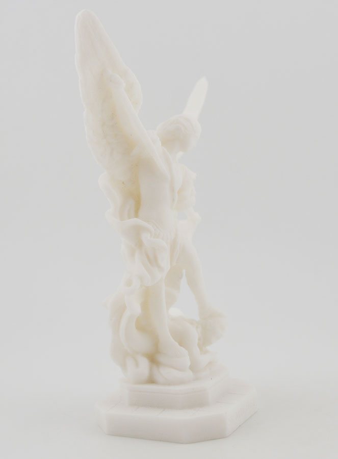 Statua di San Michele in Alabastro - 12 cm (pic 3)