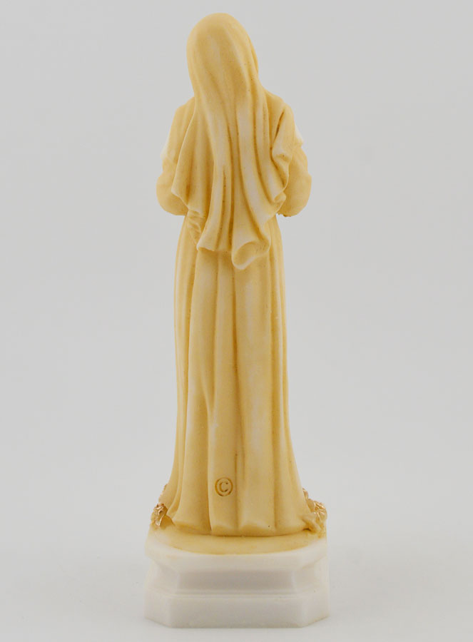 Statua di Santa Rita in Alabastro Dipinto - 12 cm (pic 4)