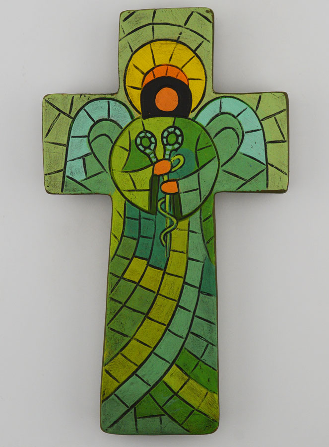 Croce in Ceramica Angelo Medico - 15 cm (pic 1)