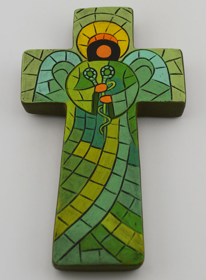 Croce in Ceramica Angelo Medico - 15 cm (pic 2)