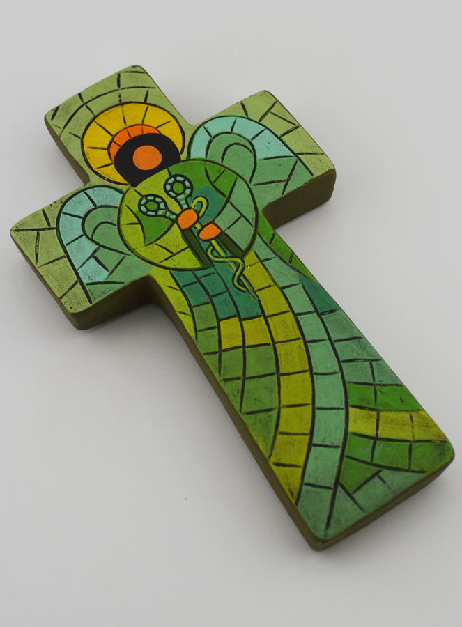 Croce in Ceramica Angelo Medico - 15 cm (pic 3)