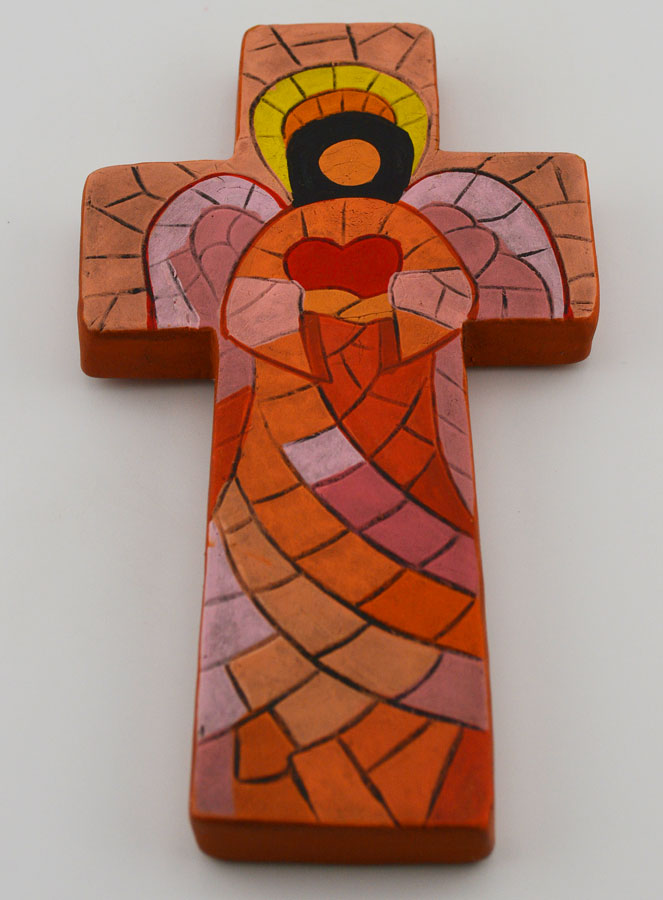 Croce in Ceramica Angelo dell'Amore - 15 cm (pic 2)